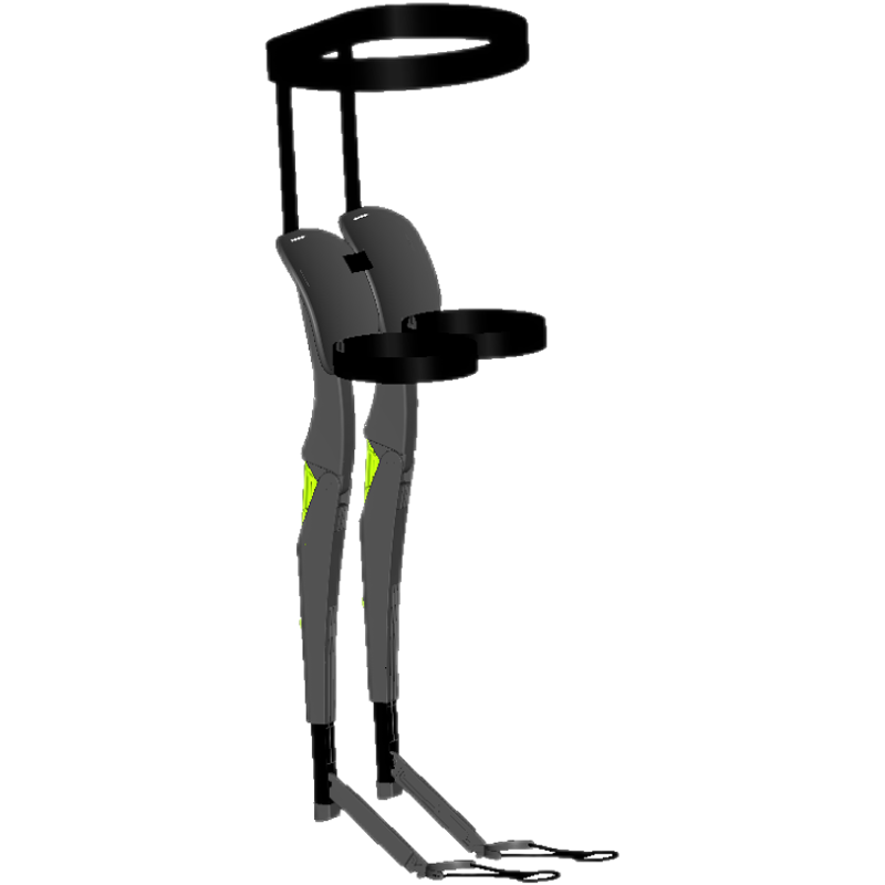 Käytettävä näkymätön istuin, seisova tuoli, urheilun katselu, jonotus, vyötärön ja jalkojen harjoittelu, jooga, ulkona_voghion.com