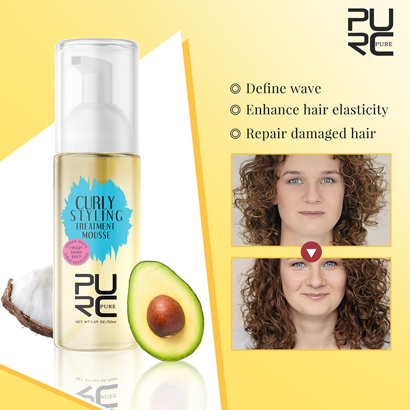 PURC Essence Elastin Gel Cream Moisturizing and Setting Curling Hair Care Mousse_voghion.com