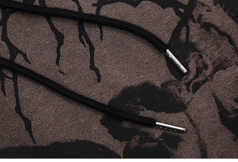 Felpa con cappuccio oversize unisex da uomo con tasche stampate, stile streetwear Y2K, fodera in pile spesso, felpa con cappuccio e cerniera per uomo e donna_voghion.com