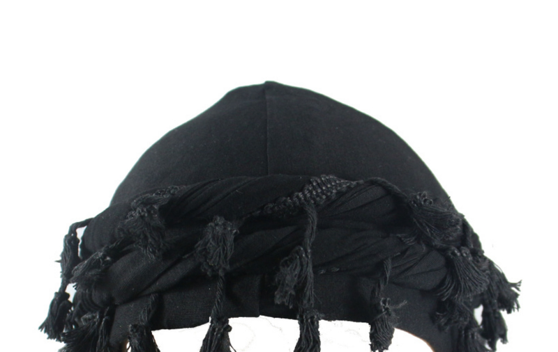 Cappello a coda intrecciata Cappello pullover foderato in raso da uomo Cappello a treccia con protezione per capelli a doppio strato_voghion.com