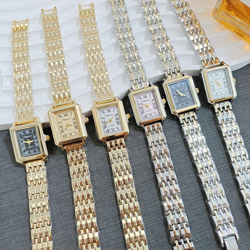 New Women's Watch Ins Style Classic Versatile Roman Numerals High-end Elegant Fashion Niche Light Square_voghion.com