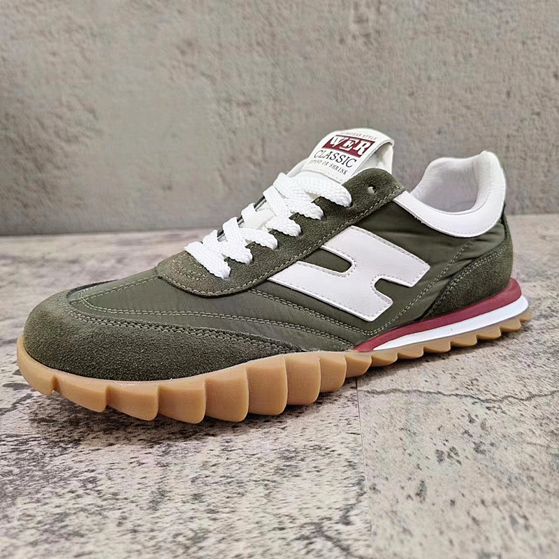 Sports Shoes Men's 2023 New Breathable Leather With Ice Silk Cloth Soft Bottom German Training Casual Trend All-Match Forrest Gump_voghion.com