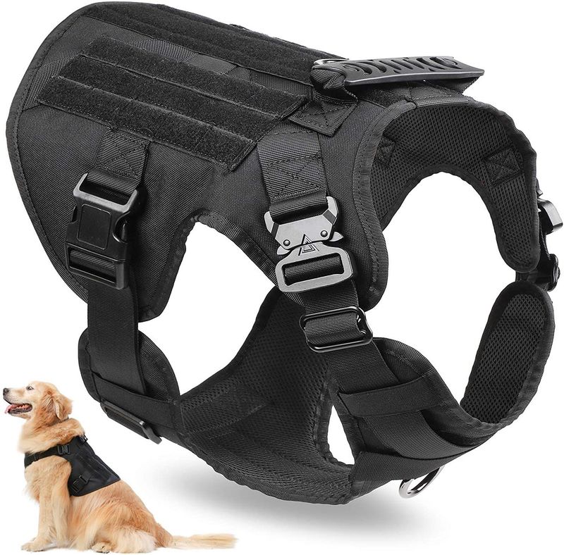 Mittlere und große Weste Nylon wasserabweisend Training Wolf Hundegeschirr explosionsgeschützt taktischer Anzug_voghion.com