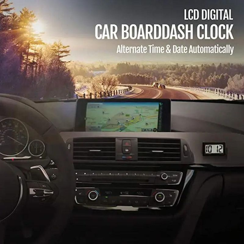 Orologio impermeabile, orologio elettronico per interni auto, ornamento orologio digitale per veicoli elettrici_voghion.com