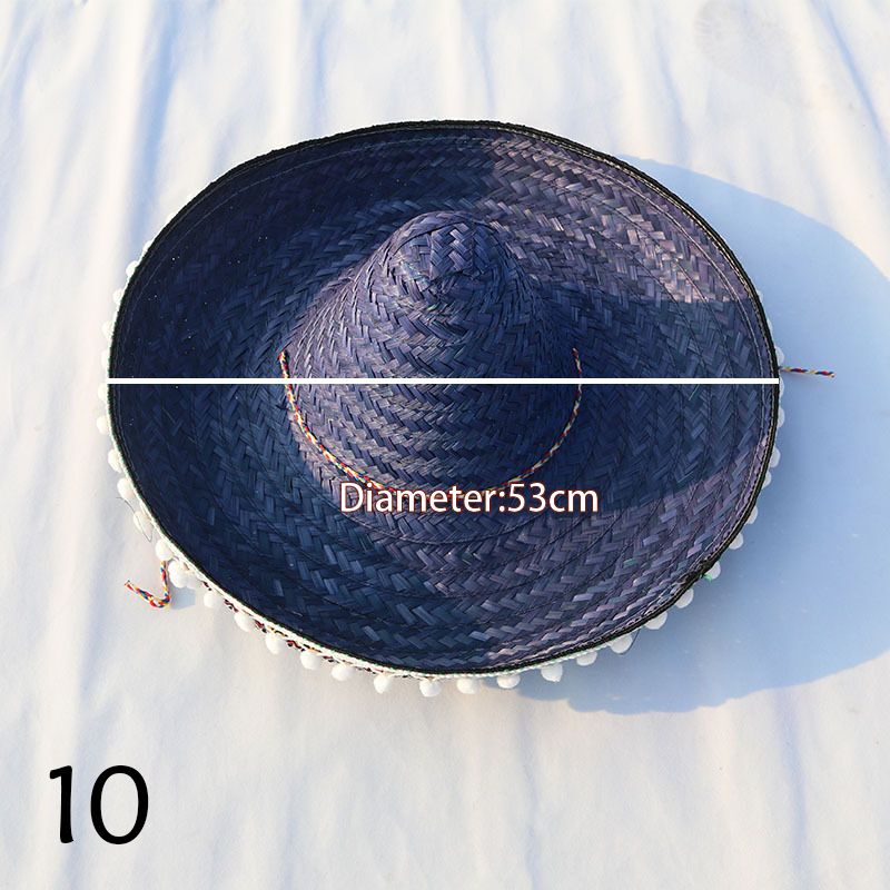 Moda all'aperto Carnevale Sombrero Uomo Donna Festa Messicano Naturale Paglia Cappello da Sole Tesa Larga Panama Cappelli da Pescatore Regolabile Retro_voghion.com