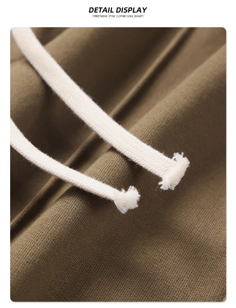 Streetwear Oversized Drawstring Joggers – Unisex Cotton Blend Cargo Pants With Patchwork & Flared Hem (Black/Charcoal/Brown/Beige/Light Coffee)_voghion.com