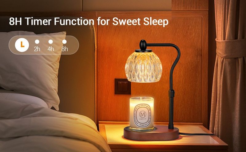 Home Furniture New Liftable Wax Melting Lamp Aromatherapy Lamp Glass Aromatherapy Furnace Bedside Lamp Timed Melting Candle Lamp Bedroom Table Lamp_voghion.com