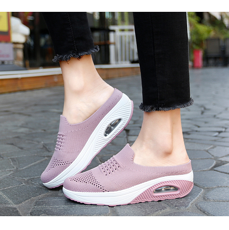 Damen Arbeitsschuhe Laufschuhe Sportschuhe Sneakers Gummisohle Leichtes, leicht zu reinigendes Schuhwerk_voghion.com
