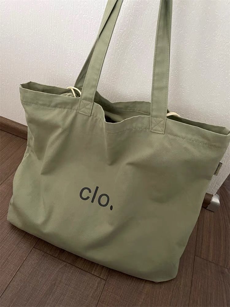 Canvas Workwear Schultertasche für Pendler, 2025 Frühling und Sommer Einfache koreanische Tasche mit großer Kapazität_voghion.com