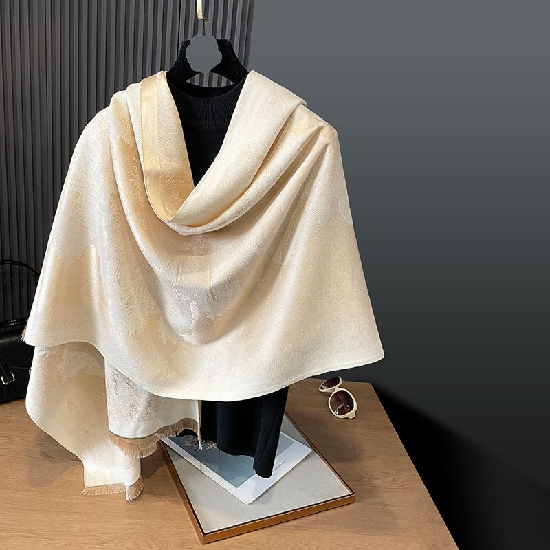 Sciarpa calda spessa nuova in cashmere e tencel di cotone a doppia faccia per l'autunno e l'inverno per l'aria condizionata delle donne_voghion.com