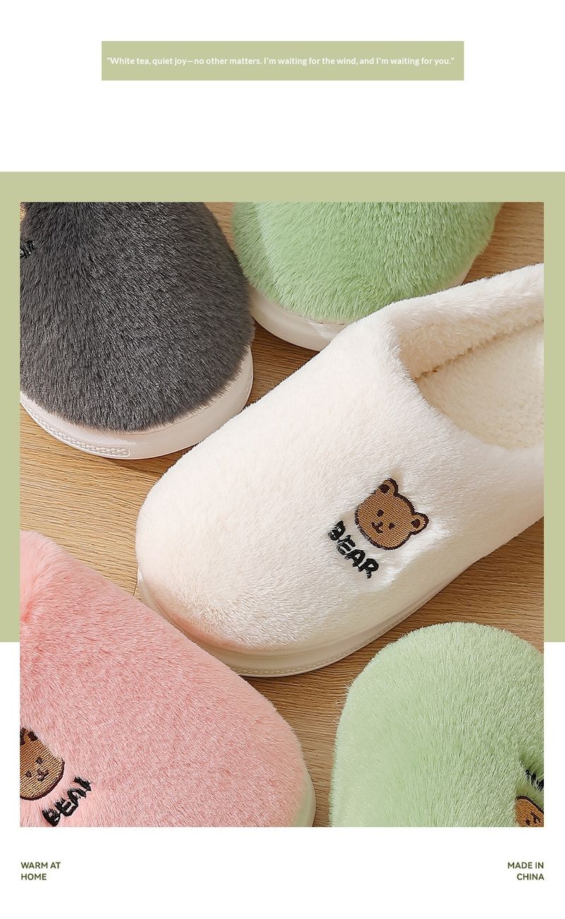 Pantofole da uomo in cotone caldo e soffice, stile cartoon, per la casa, invernali, da donna_voghion.com