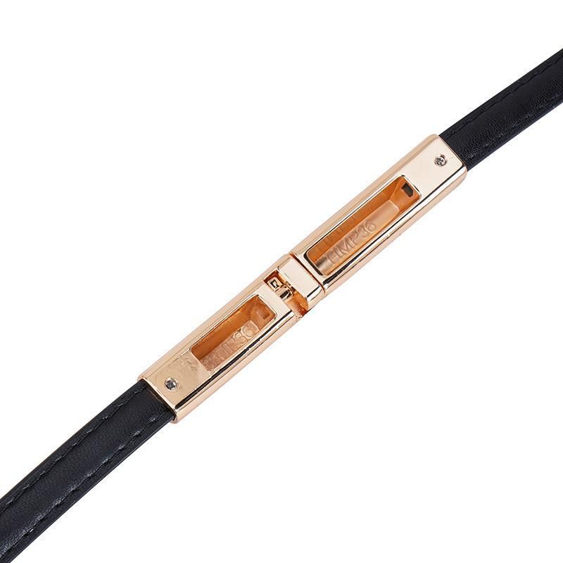 Cintura sottile, minimalista, versatile, con un solo anello, da donna, con fibbia decorativa opaca, per stringere la vita in modo semplice._voghion.com