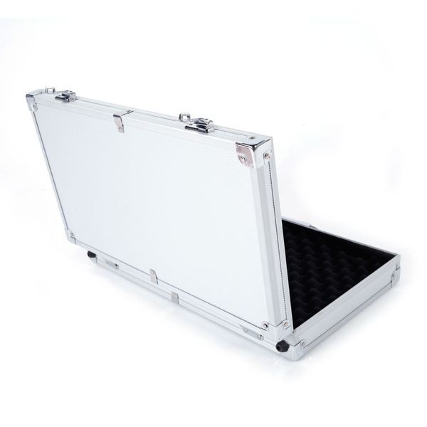 45*25*7.5cm Aluminum New Framed Locking Gun Pistol HandGun Lock Box Hard Storage Carry Case Silver_voghion.com