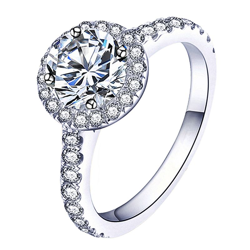 Jin Jiahua Round Moissanite Internet Celebrity Live Luxury Cluster Zircon Wedding Ring_voghion.com