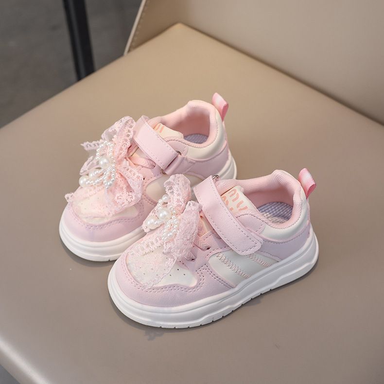 SHLIANG Mädchen Prinzessin Schuhe Rosa Niedliche Turnschuhe Schleife Weiche Sohle Kleinkind Schuhe Mode Bequeme Alltagskleidung Kinderschuhe Y0680_voghion.com