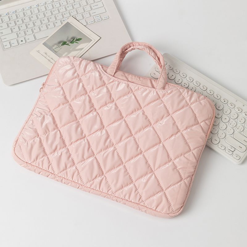 Laptop Bag Japanese And Korean Version Ins Cotton Bag New Diamond Large-capacity Notebook Handbag Ipad Liner Bag_voghion.com