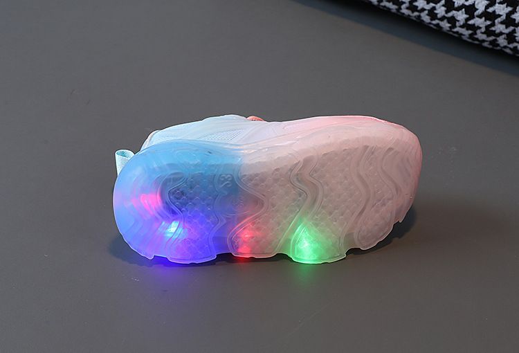 Trampki dla dziewcząt i dzieci z podświetleniem LED, buty z siateczki gradientowej dla chłopców_voghion.com