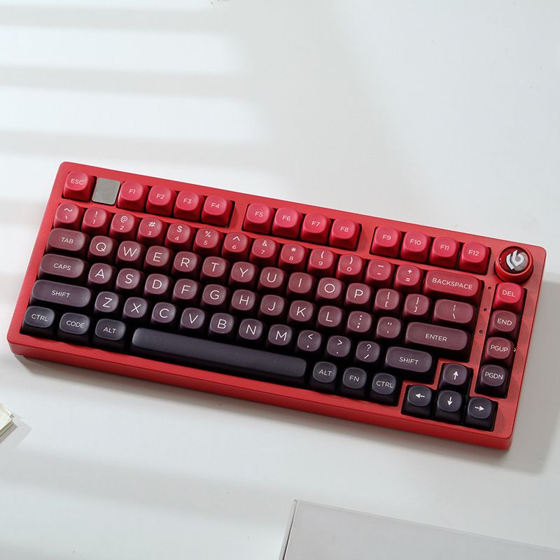 Klawiatura PBT Five Sided Heat Sublimation Custom Red And Black Gradient Factory Straight XOA/Cherry Wysoce kompatybilna mechaniczna klawiatura_voghion.com
