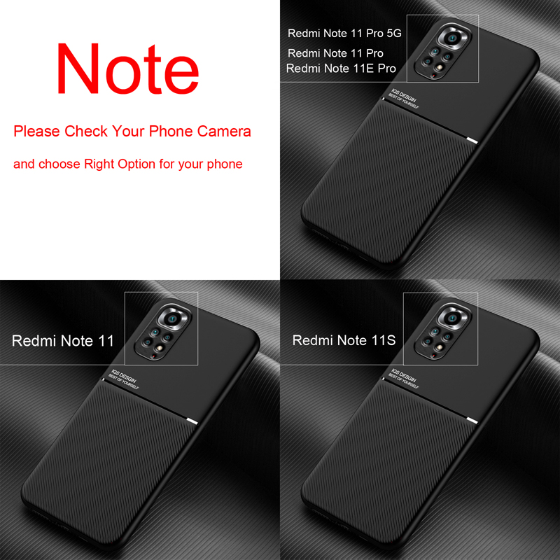 Magnetiskt läderfodral för Xiaomi Redmi Note 11 12 10 9 11E Pro 9S 10S 11S Plus 10C Inbyggt metallplåtsskydd Support Bilhållare_voghion.com