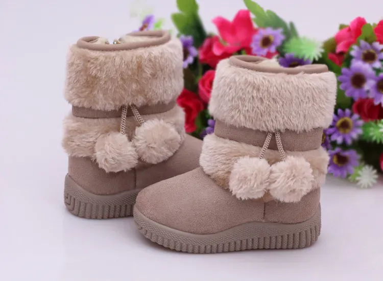 Mädchen Schnee Winter Bequeme Warme Kinder Lobbing Ball Dicke Kinder Herbst Nette Jungen Stiefel Prinzessin Schuhe_voghion.com