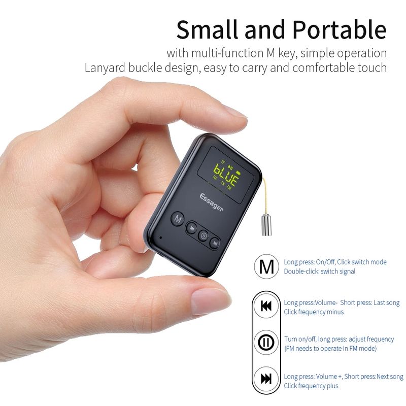 Bluetooth 5.0 Sender Empfänger 3.5mm Jack Aux Audio Kabellos Adapter Fir PC TV Kopfhörer Auto Bluetooth Empfänger_voghion.com