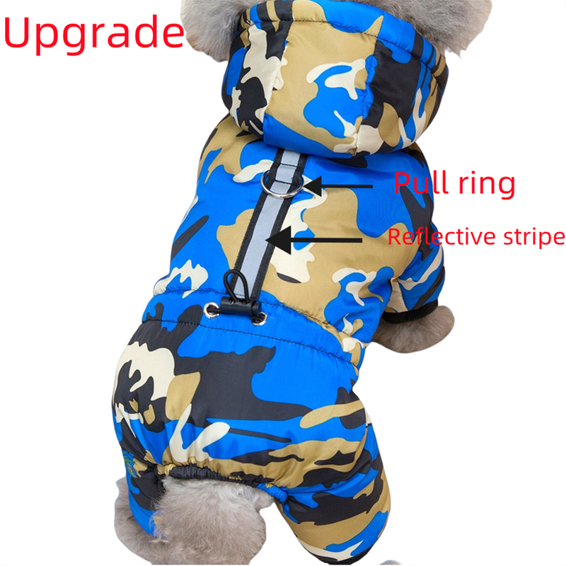Ropa de invierno cálida e impermeable de camuflaje para perros pequeños, chaquetas para chihuahuas, trajes aislantes para yorkshire terrier, abrigos de PawParty Store._voghion.com