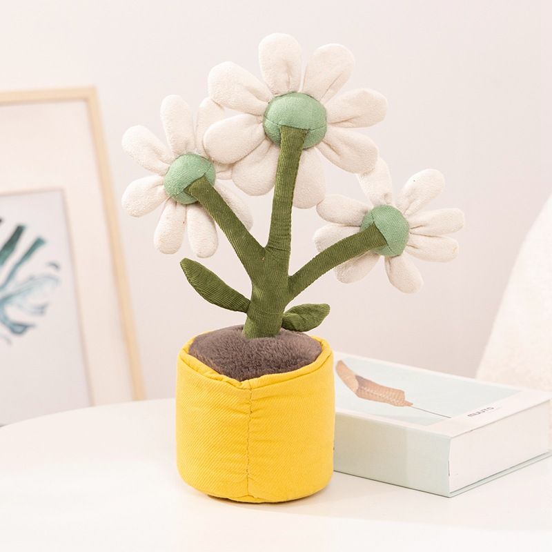 Gefüllte Plüschtiere Puppe Tulpe Narzisse Topf Daisy Bouquet Dekoration Schlafzimmer Mädchen Geschenk Charge_voghion.com