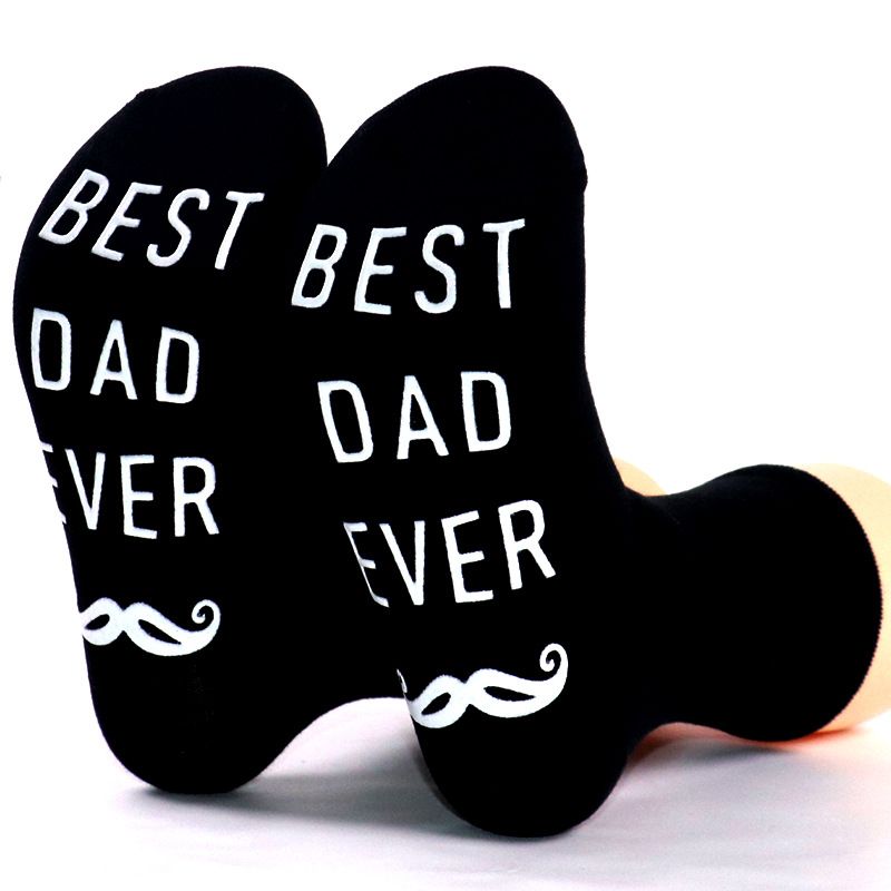 2025d Mid-Calf Cotton Casual Sports With Creative Letter Sole, Non-Slip Dotted Floor Socks_voghion.com