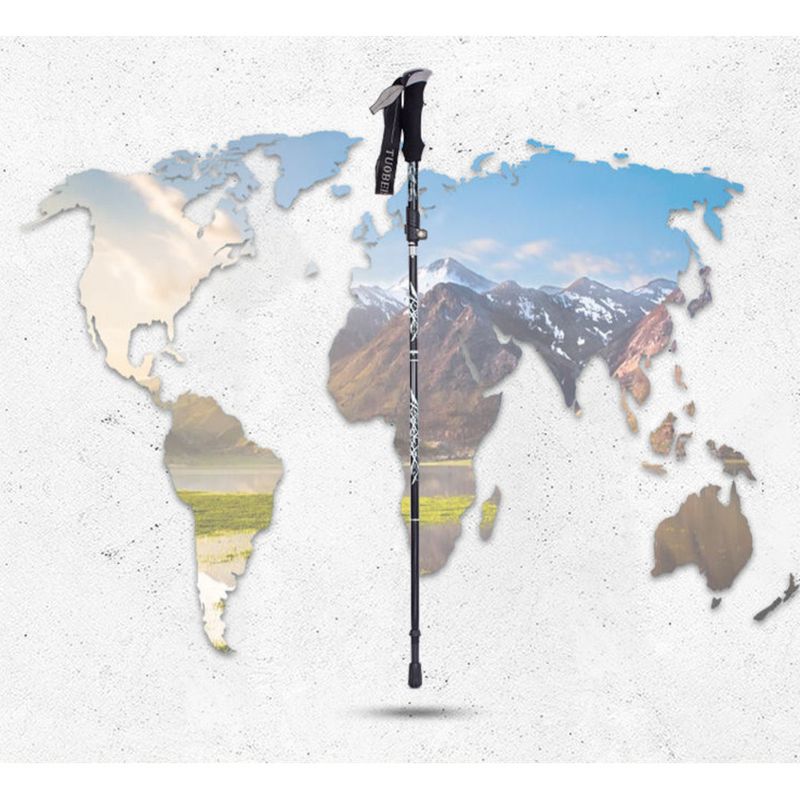 Ultraleichte, faltbare Trekkingstöcke, Teleskop-Gehstöcke für Männer und Frauen, Kletterausrüstung, kohlenstofffaserfrei, für den Außenbereich_voghion.com
