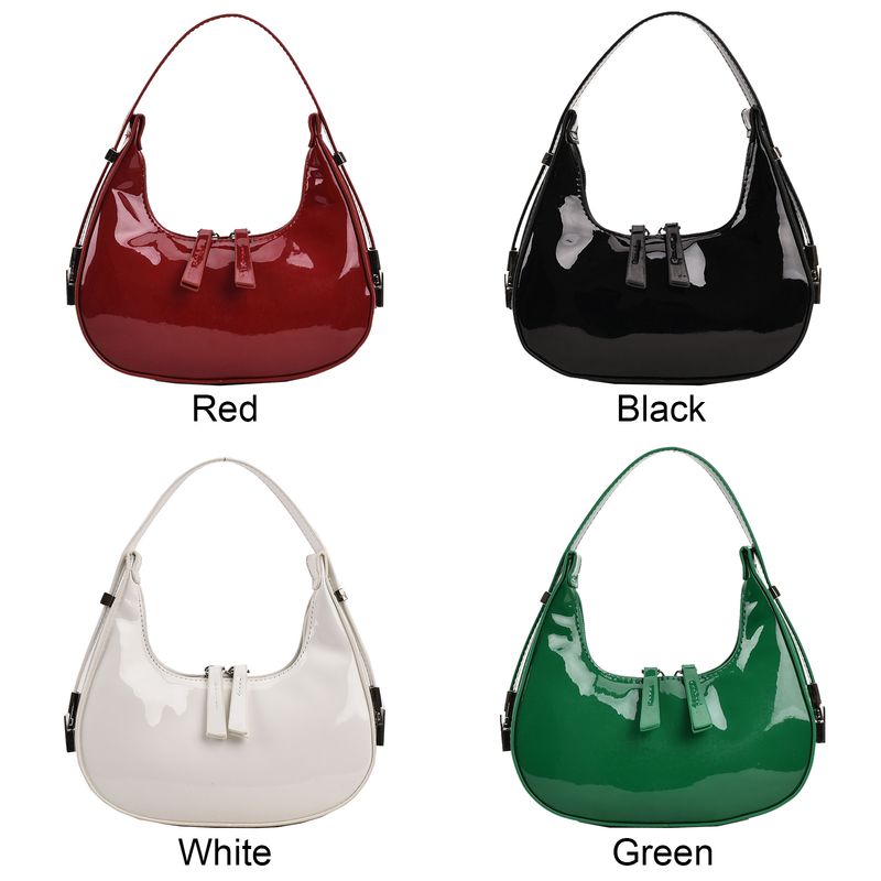 Félhold alakú Vintage PU bőr kis válltáska nőknek és lányoknak Hobo kézitáska retro piros női hónalj pénztárcák táskák_voghion.com