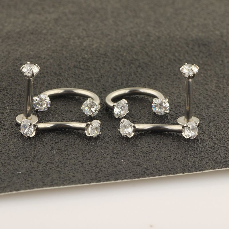 heißes 6-teiliges Set Edelstahl Zirkon Augenbrauen Nagel Augenbrauen Ring Lippennagel Nasennagel Piercing Schmuck_voghion.com