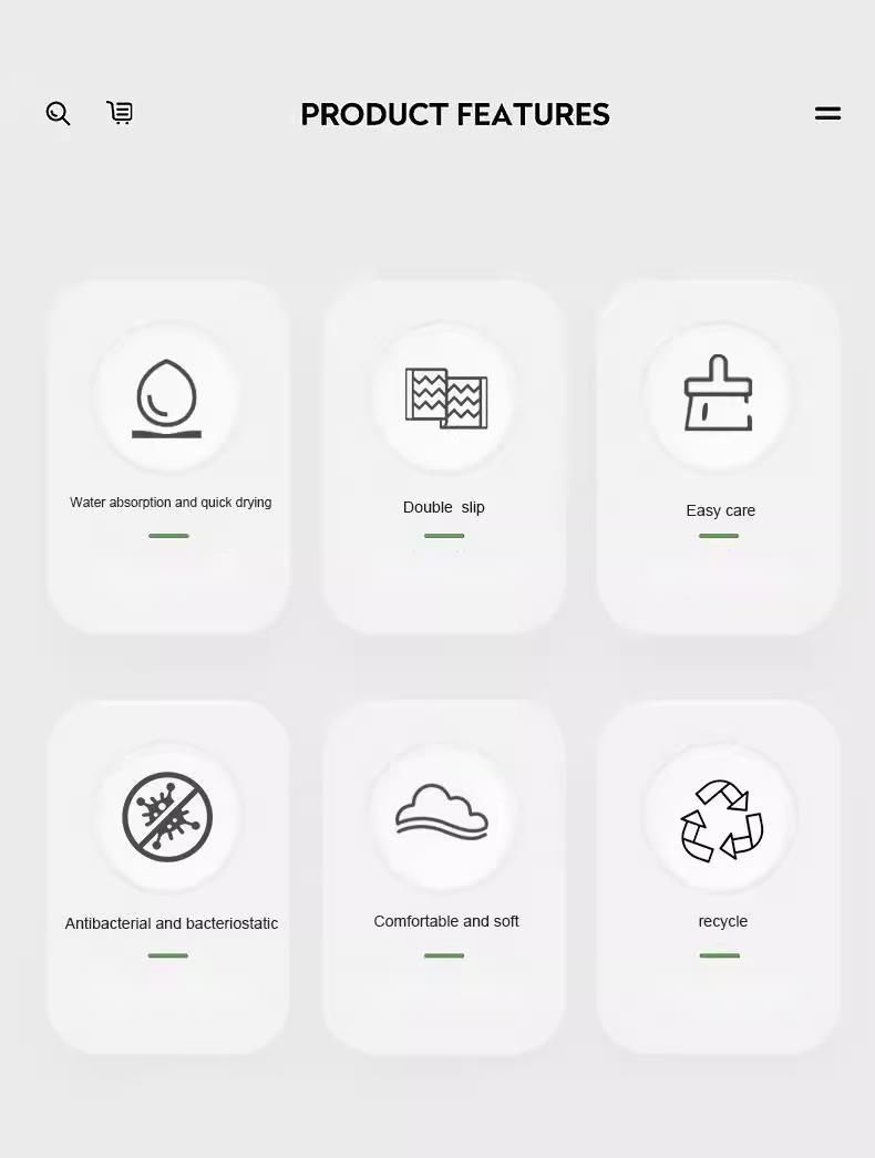 Exklusive Badematte, schmutzabweisend, leicht zu reinigen, für den Eingangsbereich, wasserabsorbierend und schnelltrocknend_voghion.com