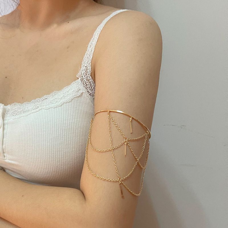 Personalisierte trendige Punk-Accessoires, verstellbare Kette, Quastenring, modisches offenes Armband für Frauen_voghion.com