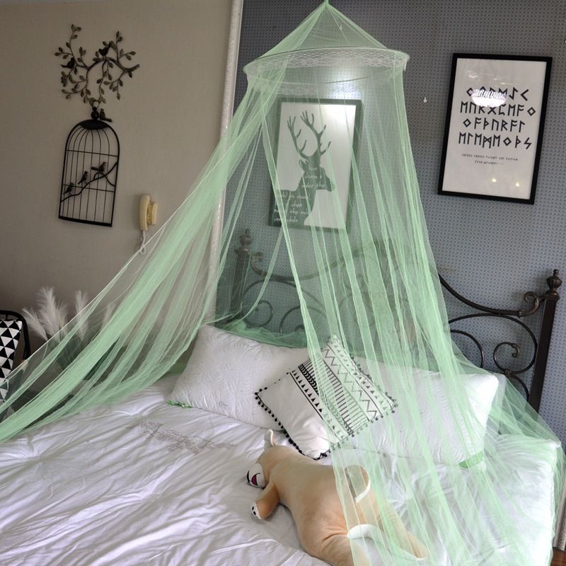 Dome Mosquito Net Household Ceiling Installation-free Single Double Encrypted Princess Wind Mosquito Net_voghion.com