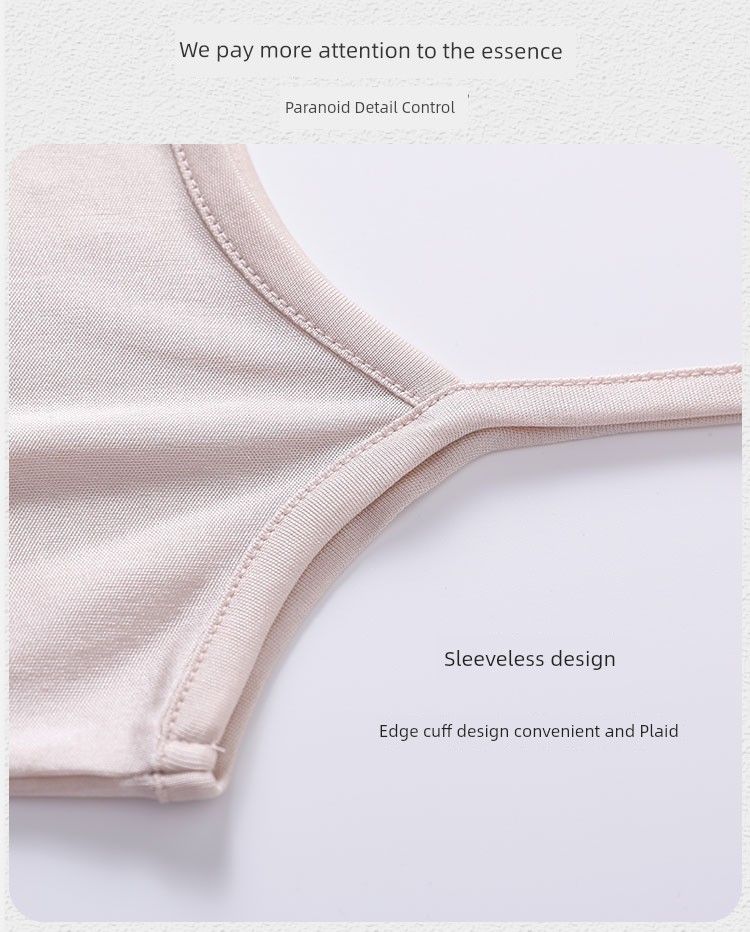 High-End Knitted Camisole Bra Anti-Wardrobe Malfunction Silk_voghion.com