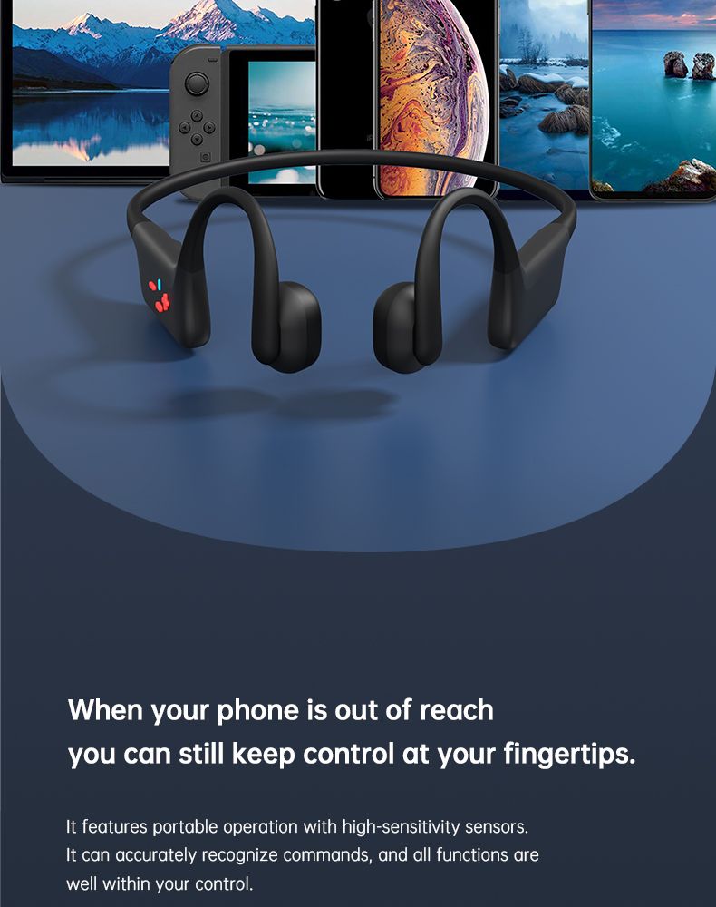 Swimming Bone Conduction Headphones Bluetooth MP3 Headsets_voghion.com