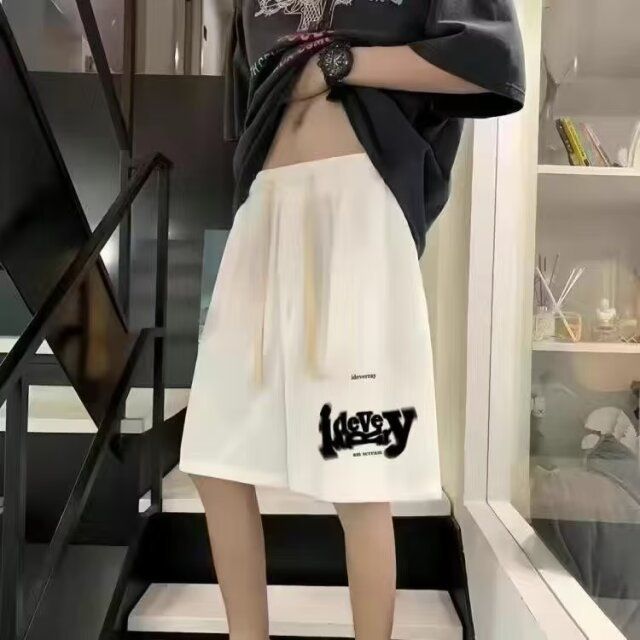 2024 Zomer Sport Shorts, Heren Veelzijdige Casual Koppels Losse Kwart Micro Elastische Strandbroek, Trendy_voghion.com