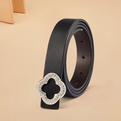 Nuevo cinturón de cuero para mujer, de cintura delgada, informal y versátil, para jeans, decoración para pantalones de traje, cinturón de versión coreana_voghion.com