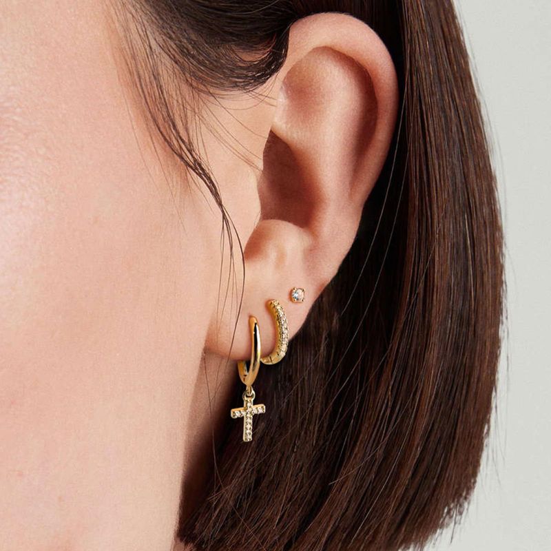 Set di gioielli da donna, orecchini alla moda in vero ottone placcato oro, eleganti e alla moda, set di orecchini coordinati di alta qualità per donna._voghion.com