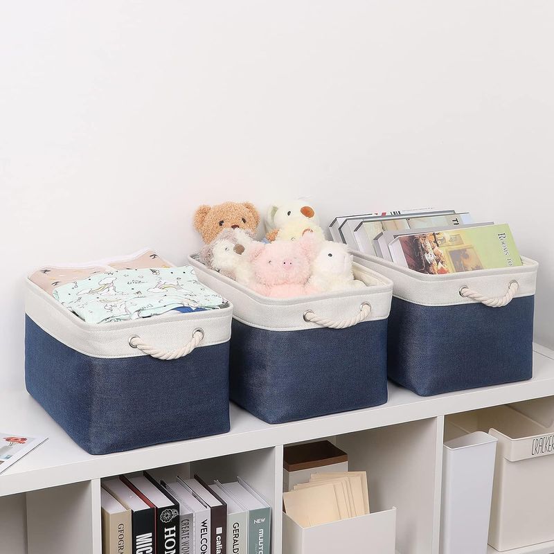 Storage Basket Large Foldable Storage Rack Decorative Basket Gift Closet Linen Organizer Fabric Storage Cubes_voghion.com