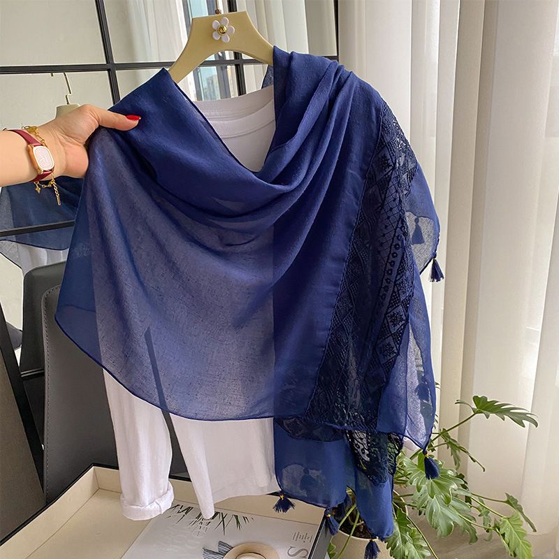 Ciondolo decorativo con nappa in pizzo cavo di colore pieno estivo, alla moda, versatile ed elegante, da donna_voghion.com