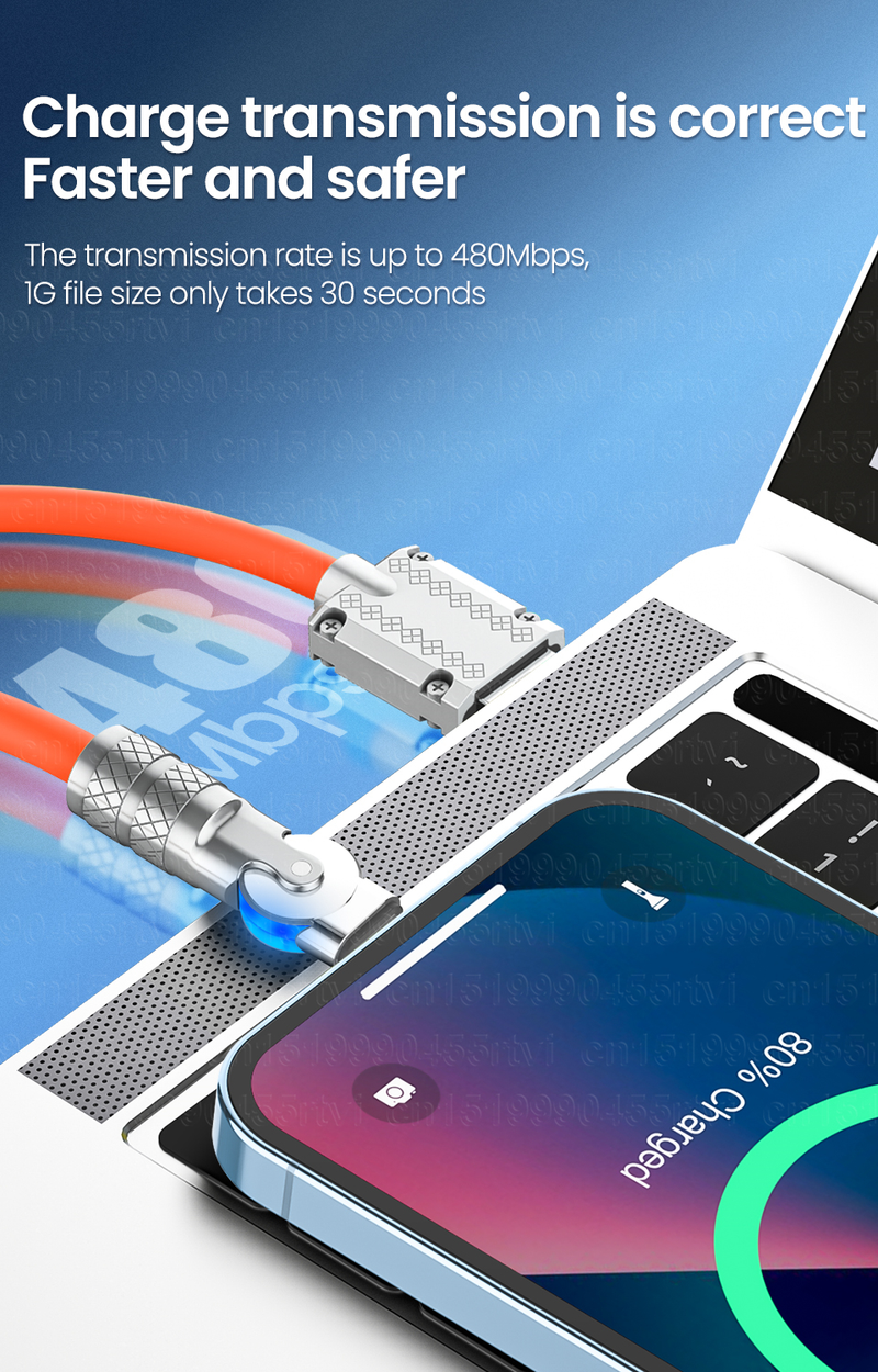 180 fokban elforgatható USB töltőkábel iPhone 14 13 12 11 Pro Max XS 6s 7 8 Plus készülékekhez, puha TPE telefon gyorstöltő kábel D_voghion.com