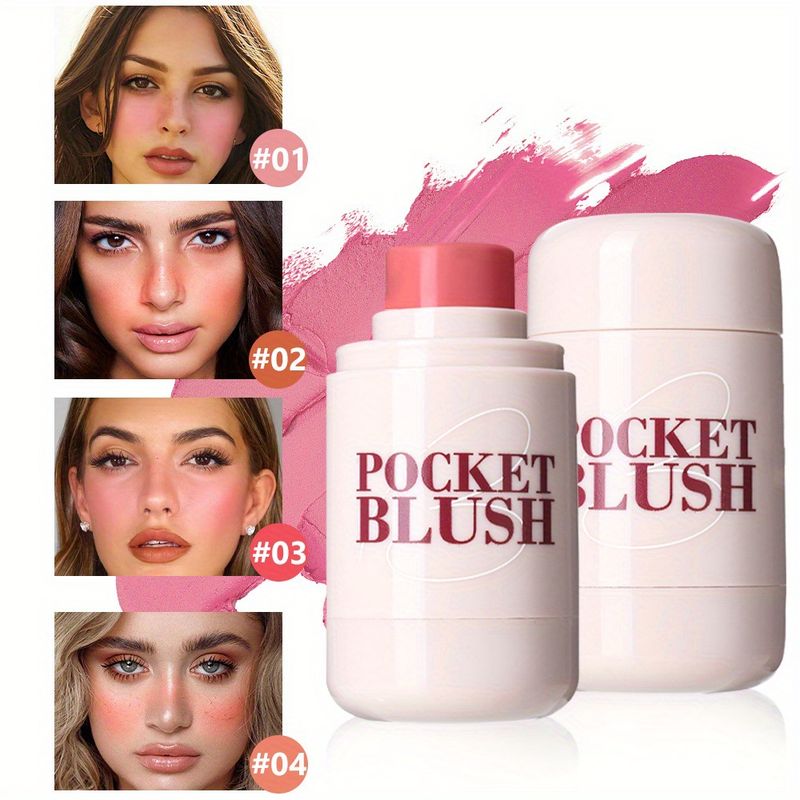Cream Blush Lightweight Formula, Natural Color, Long-Lasting - Easy To Blend, Multi-Functional For Daily/Stage/Evening Makeup_voghion.com