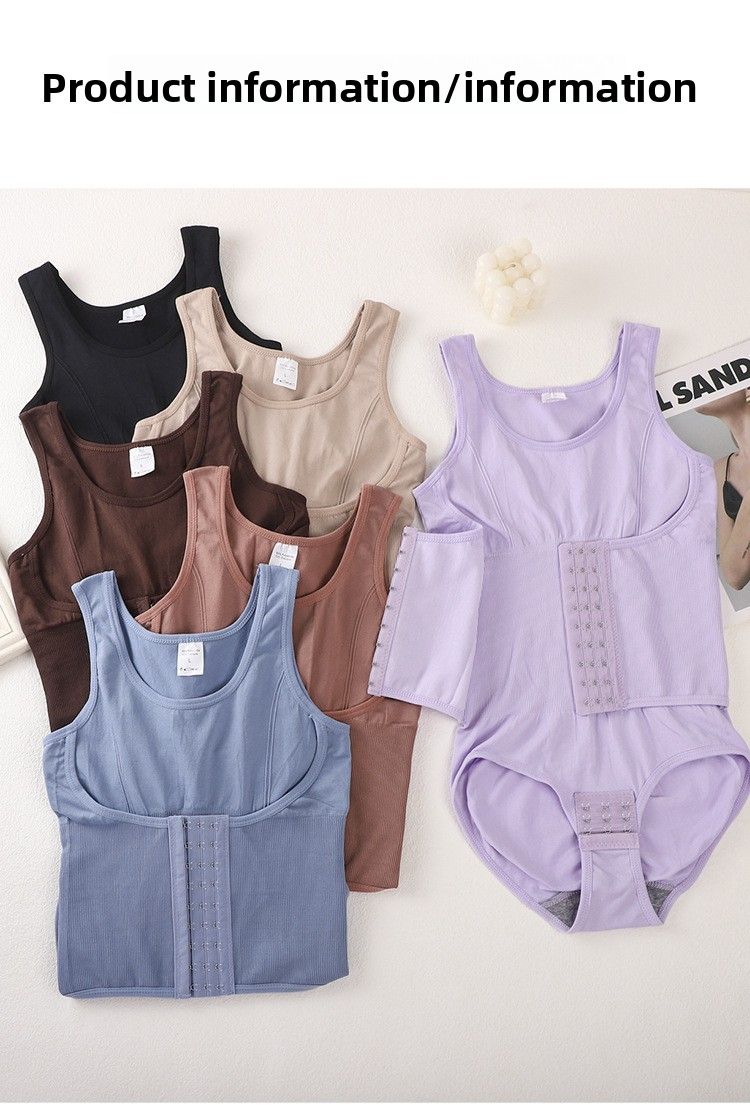 Novas alças modeladoras para body, modelador de cintura, modelador corporal com botões reforçados, controle de barriga adelgaçante, base slim fit_voghion.com