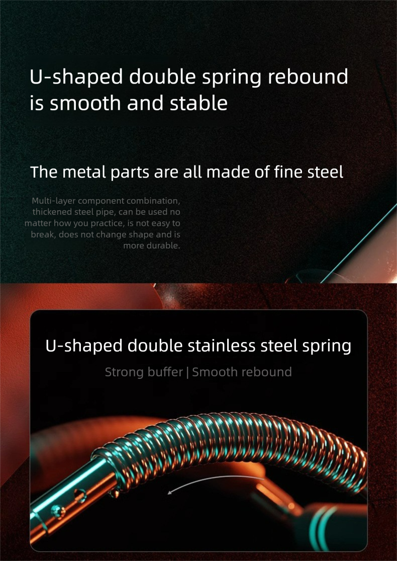 Multifunctional Adjustable U-Shaped Strengthener Indoor And Outdoor Exercise Fitness Muscle Trainer Spring Arm Strength_voghion.com