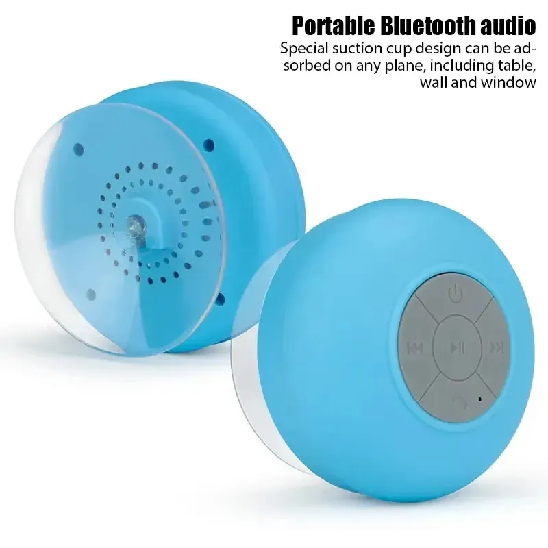 Draadloze waterdichte Bluetooth-luidspreker met zuignap voor auto- en douchegeluid_voghion.com