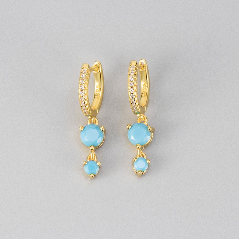 Fashionable Inlaid Colorful Zircon Tassel For Women, Stylish And Versatile Stud Earrings_voghion.com
