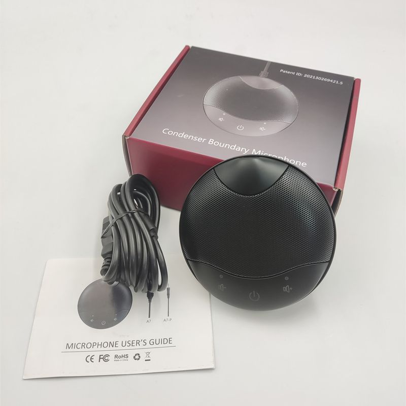 HCSTVCON Omnidirectional Video Conference Microphone Mini Portable 360 ° Voice Pickup USB Plug For Meeting Business_voghion.com