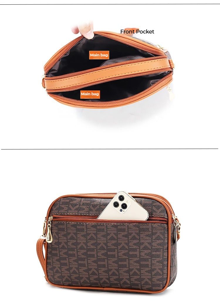 Bolso bandolera para mujer de nuevo estilo: lujoso bolso de hombro multicapa con doble cremallera y gran capacidad, ideal para ir al trabajo y hacer compras._voghion.com