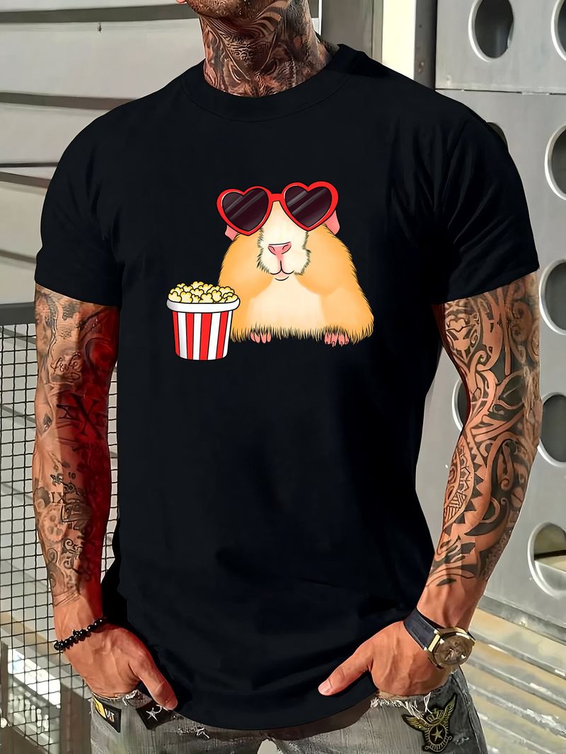 Criceto carino. Appassionato di film. Borsa da palestra con coulisse per amanti dei criceti. Calda, leggera, leggermente versatile, morbida, casual, elasticizzata, elegante, estiva, unisex._voghion.com